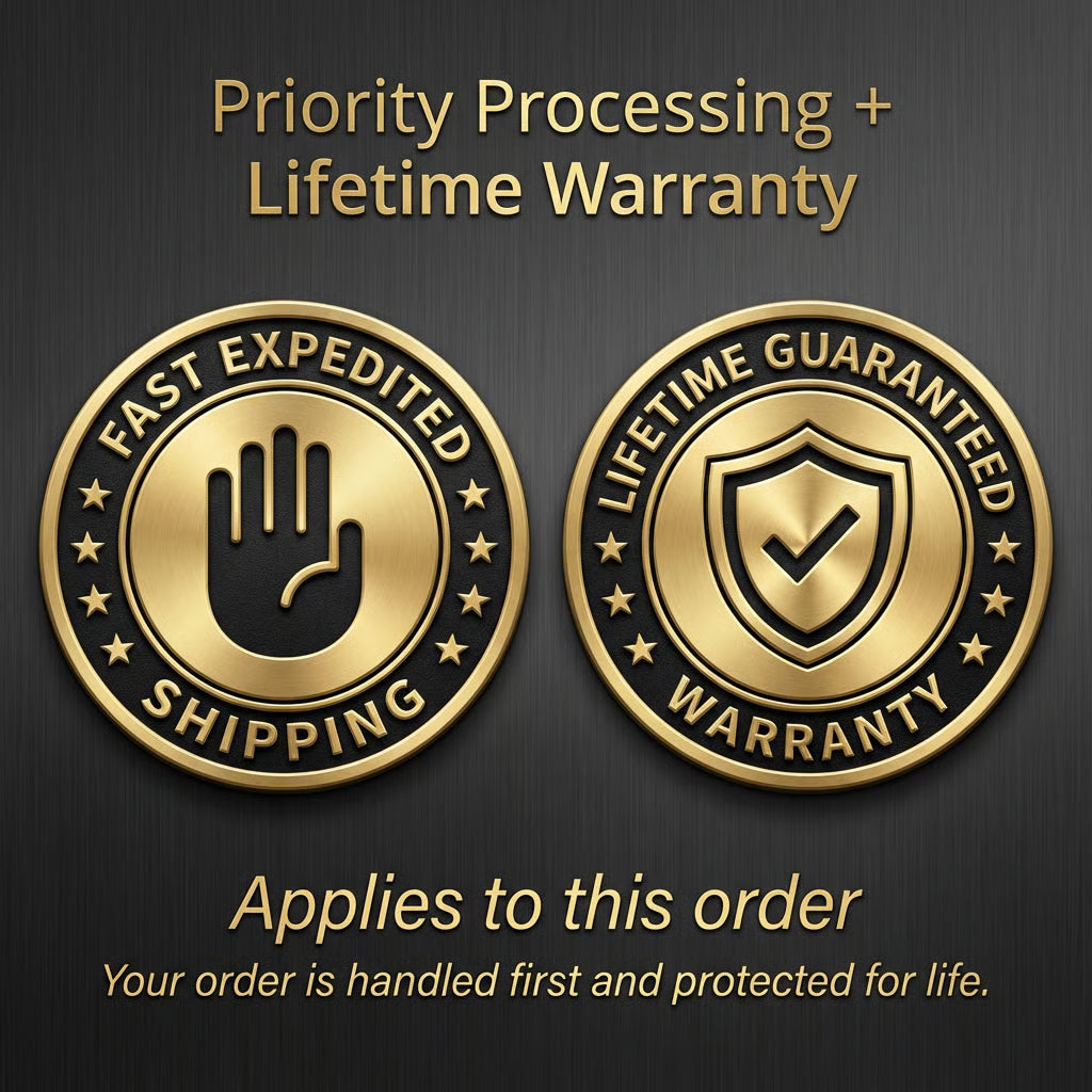 Priority Processing + Lifetime Warranty